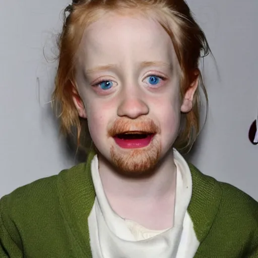 Image similar to macaulay culkin made of cauliflower