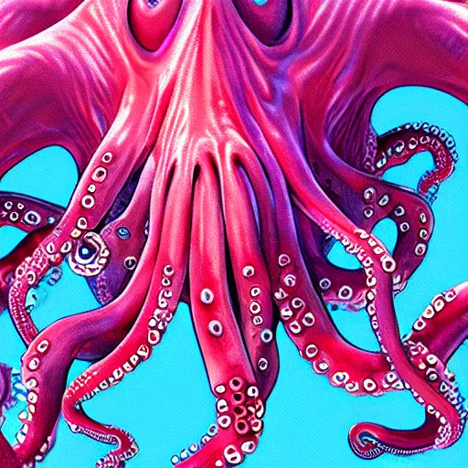 Prompt: Humanoid Octopus, digital art style, detailed, high resolution