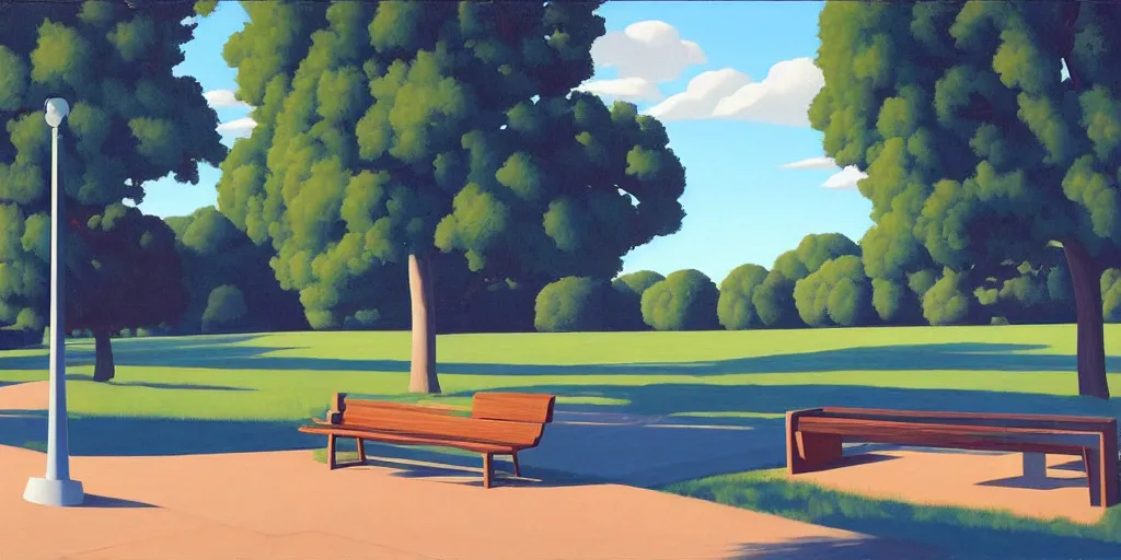 Image similar to the bench, blue sky, summer evening, kenton nelson