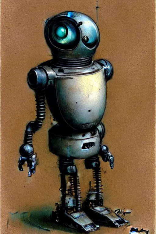 Image similar to ( ( ( ( ( 1 9 5 0 s robot. muted colors. ) ) ) ) ) by jean - baptiste monge!!!!!!!!!!!!!!!!!!!!!!!!!!!!!!