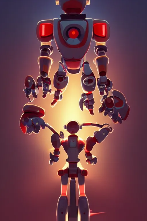 Image similar to metabots medabots medarotto medarot robot minimalist comics, behance hd by jesper ejsing, by rhads, makoto shinkai and lois van baarle, ilya kuvshinov, rossdraws global illumination ray tracing hdr radiating a glowing aura