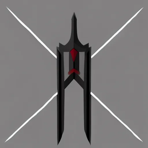 Image similar to an evil black sword on a blank background. diagonal composition ( concept art, rpg color illustration )