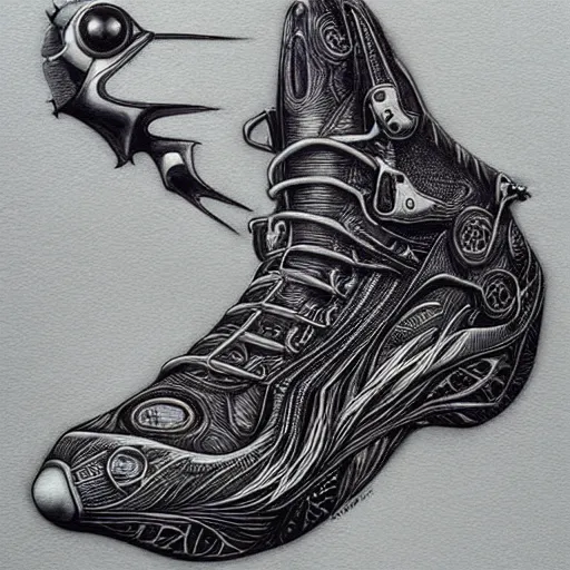 Image similar to futuristic sneakers by aaron horkey, ultra realistic, highly detailed