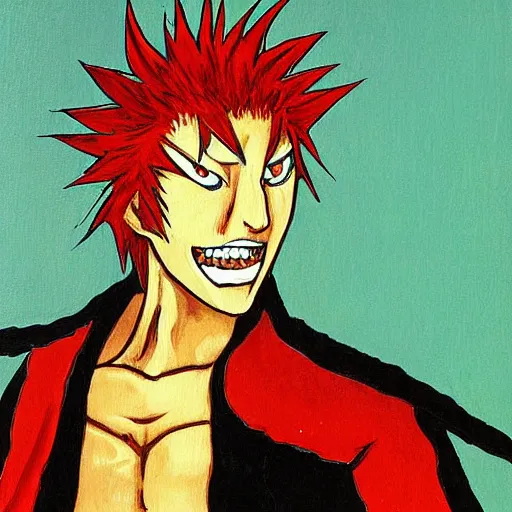 Prompt: a painting of ichigo kurosaki by rembrandt