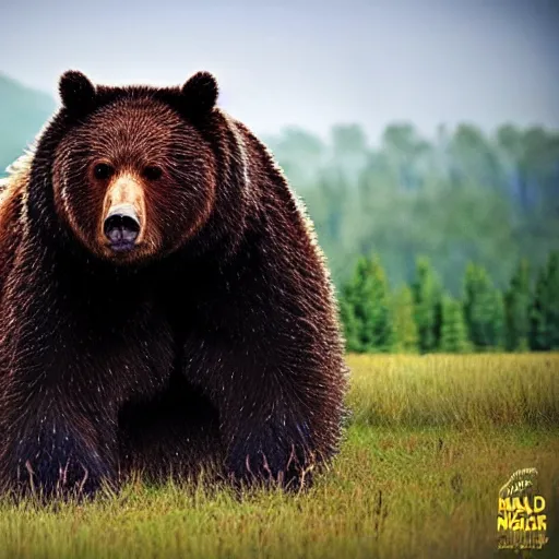 Image similar to man bear pig hybrid, bold natural colors, national geographic photography, masterpiece, full shot