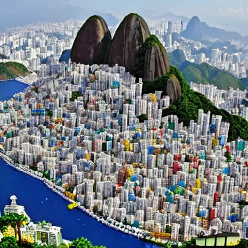 Image similar to rio de janeiro made of lego