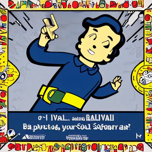 Image similar to vault boy, csolrac