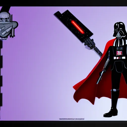 Image similar to darth vader, as a heartless from kingdom hearts i