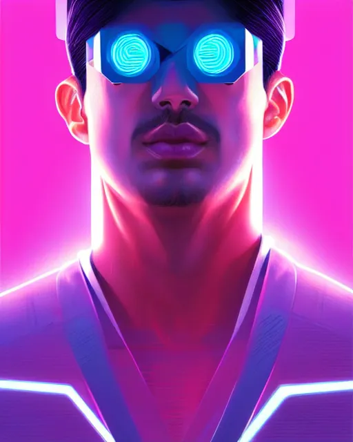 Prompt: symmetry!! latino prince of technology, solid cube of light, hard edges, product render retro - futuristic poster scifi, lasers and neon circuits, handsome latino prince, intricate, elegant, highly detailed, digital painting, artstation, concept art, smooth, sharp focus, illustration, dreamlike, art by artgerm