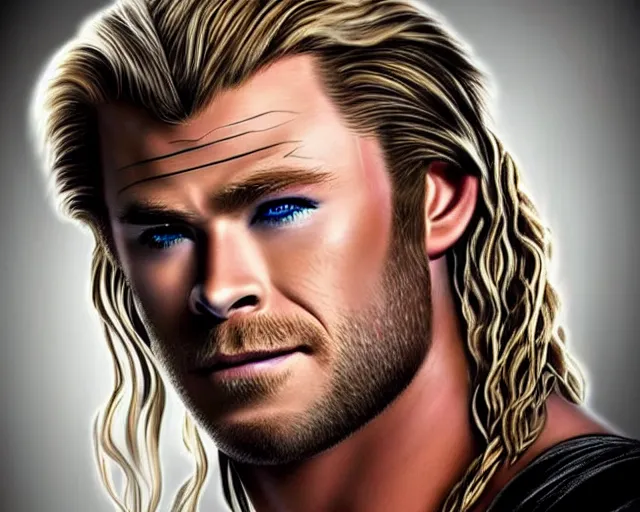 Prompt: chris hemsworth as thor with exaggerated drag queen makeup, amazing digital art, amazing detail, photorealistic