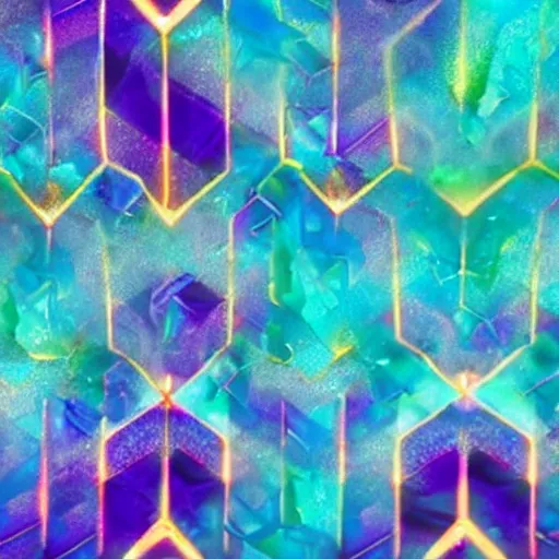 Prompt: taco bell as the shimmer from annihilation by alex garland. rippling colors, turquoise and cerulean shades, indigo, violet, crystal lattice structure distortions, rippling shards of reality, psychedelic scifi, indescribable phenomena, crunchwrap supreme