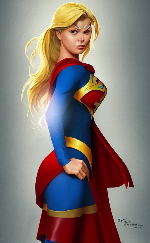 Prompt: portrait of Rick Sanchez dressed as supergirl by Stanley Artgerm Lau , Boris Vallego , Julie Bell,digital art artstation portrait rule of thirds detailed illustration hd 4k