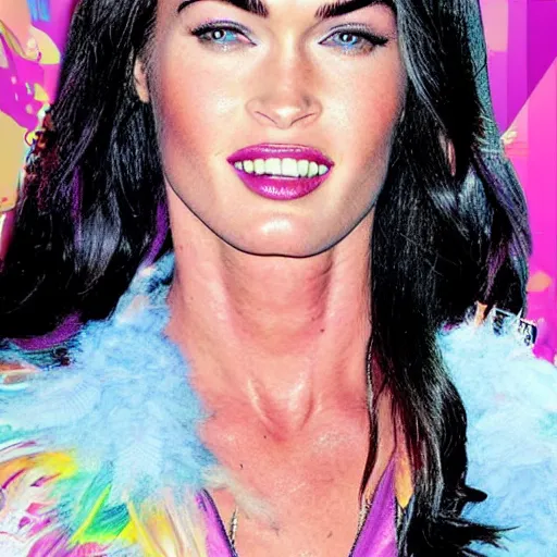 Image similar to Lisa Frank Megan Fox