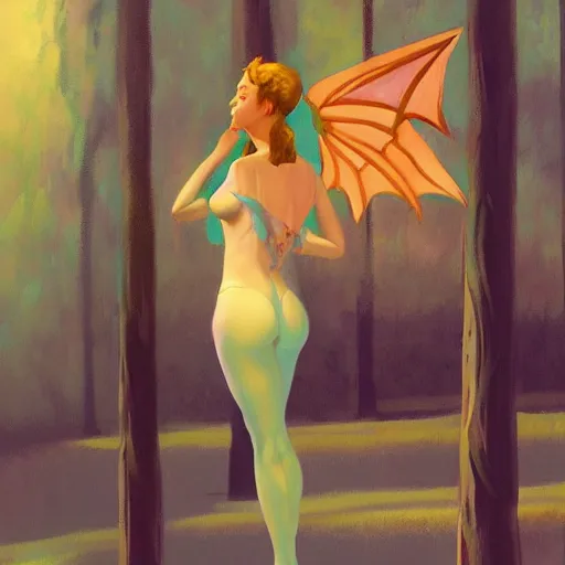 Prompt: A beautiful pole dancing fairie, symmetrical features, cinematic lighting, soft bokeh, fantasy, modern, colourful, highly detailed, digital painting, artstation, deviantart, concept art, sharp focus, illustration, by Edward Hopper and Rene Magritte