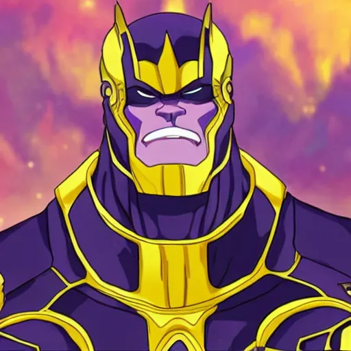 Prompt: Thanos as a cute anime character