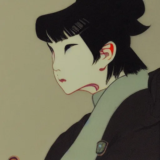 Image similar to a high detail portrait of 花譜 by makoto sinkai, by BUNBUN, in simple background, CLIP STADIO, mad painting