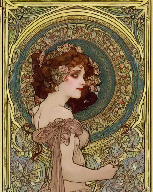 Prompt: a beautiful detailed ornate, ornamentation, elegant, beautifully soft lit, by mucha