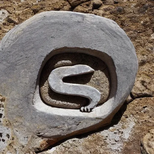 Prompt: an alien alphabet with letter for letter translations to english carved on a piece of ancient stone