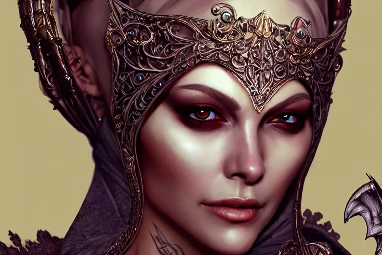 Image similar to a full portrait of a beautiful woman wearing, wearing extremely detailed attire, slim complexity, extremely detailed eyes, medievil, dnd, extremely detailed, high quality, trending on artstation, photo realistic