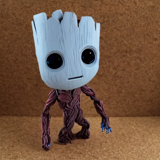 Image similar to baby groot robot dark