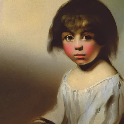 Prompt: Painting of a young girl by Francisco de Goya. Extremely detailed. High quality. 4K. Award winning.