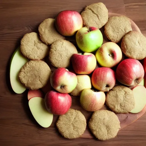 Image similar to apple fruit made out of cookies