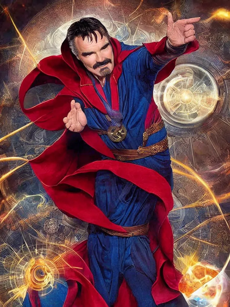 Image similar to Burt Reynolds as Doctor Strange