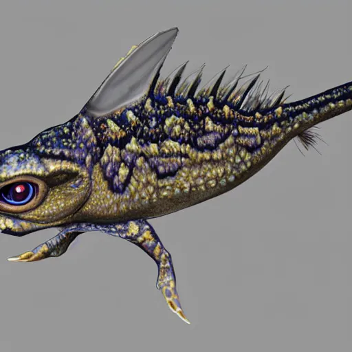 Prompt: working dragonet with computer photorealistic