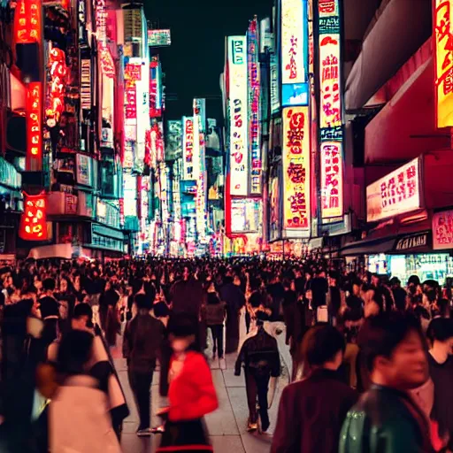 Prompt: a busy street filled with people in a futuristic tokyo with neon signs like blade runner 2 0 4 7