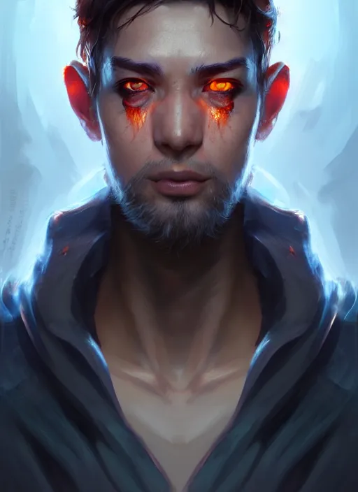 Image similar to character concept art of a fire sorcerer, key visual, realistic shaded perfect face, fine details, dystopian environment and background, by stanley artgerm lau, wlop, rossdraws, james jean, andrei riabovitchev, marc simonetti, and sakimichan, trending on artstation