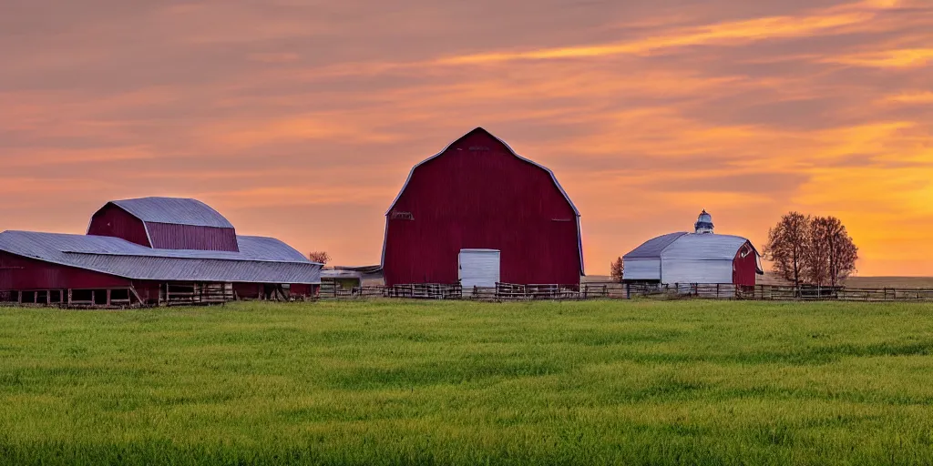 Image similar to an amish barn raising in the middle of futuristic megalopolis, golden hour, surrealistic