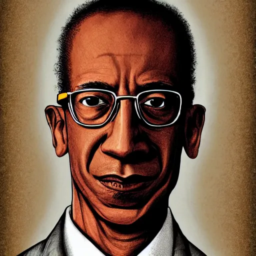 Prompt: real portrait of gus fring as a muslim