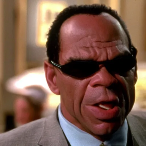 Image similar to anothony hopskins as tommy lee jones in men in black, cinematic