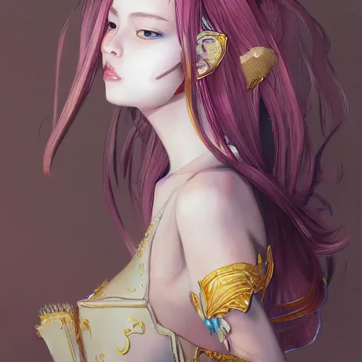 Prompt: princess, painting by yoshikata amano, artstation, pixiv fanbox, heavily detailed, fantastic artwork