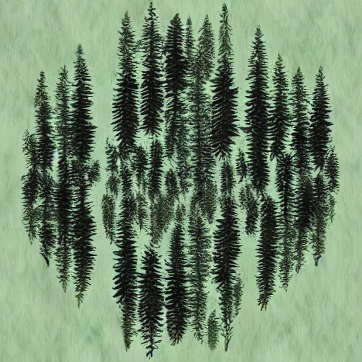 Image similar to a forest inside a negative space in the shape of a deer