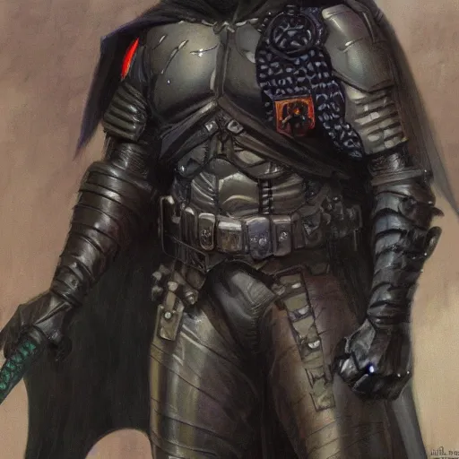 Prompt: Medieval Batman , fantasy character portrait by Donato Giancola, Craig Mullins, digital art, trending on artstation