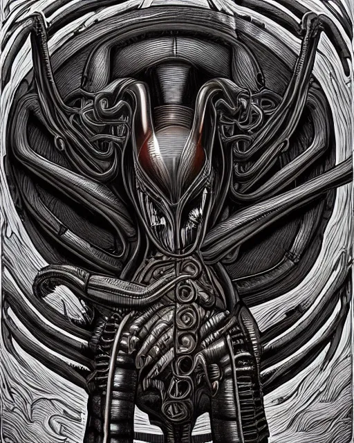 Image similar to alien xenomorph by jeffrey smith