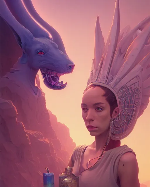 Image similar to highly detailed surreal vfx portrait of a anubis, stephen bliss, unreal engine, greg rutkowski, loish, rhads, beeple, makoto shinkai and lois van baarle, ilya kuvshinov, rossdraws, tom bagshaw, alphonse mucha, global illumination, detailed and intricate environment