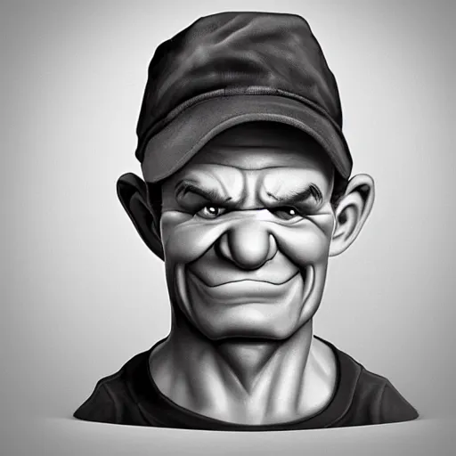 Prompt: photorealistic popeye,