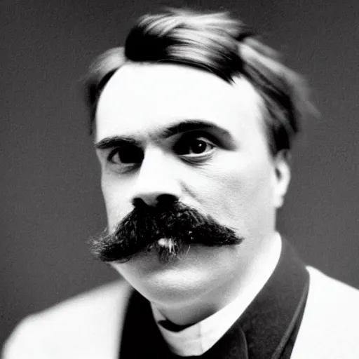 Prompt: friedrich nietzsche if he lived in 2 0 2 1, portrait photography with nikon