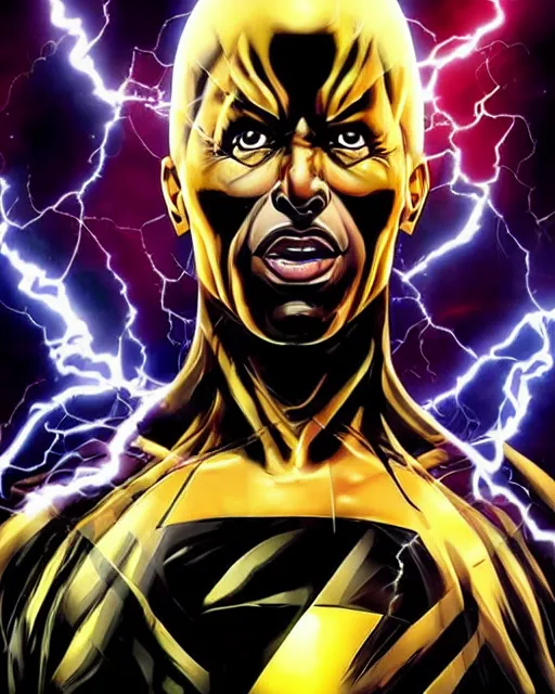 Prompt: portrait of jokoy as black adam the anti hero, 8 k, hyper realistic