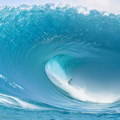 Image similar to detailed photo of a tunnel wave at teahupo'o