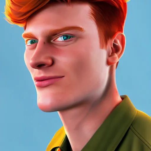 Prompt: Photorealistic philip j fry. Hyperdetailed photorealism, 108 megapixels, amazing depth, glowing rich colors, powerful imagery, psychedelic Overtones, 3D finalrender, 3d shading, cinematic lighting, artstation concept art