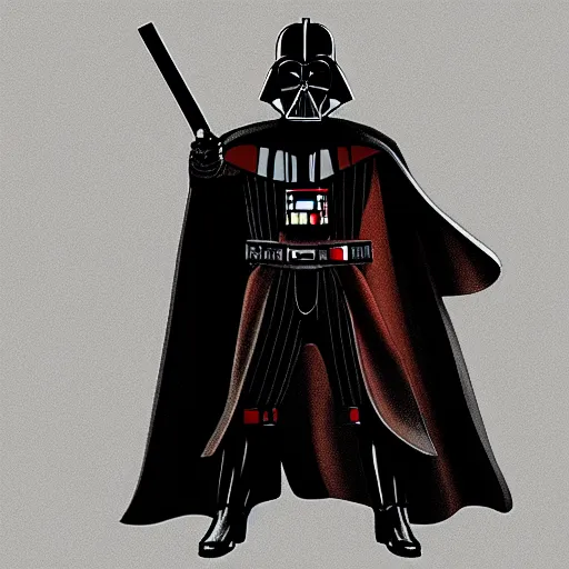 Image similar to character design of darth vader as a samurai