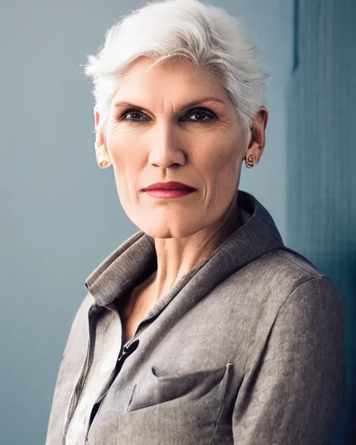 Image similar to A portrait of Maye Musk, highly detailed, trending on artstation, bokeh, 90mm, f/1.4