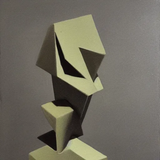 Prompt: a painting of an abstract sculpture by The Caretaker and Ivan Seal