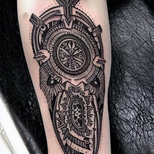 Image similar to black tattoo design, neotribal style, complicated, highly detailed