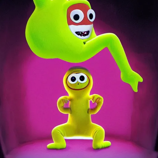 Prompt: Yo Gabba Gabba! sleep paralysis