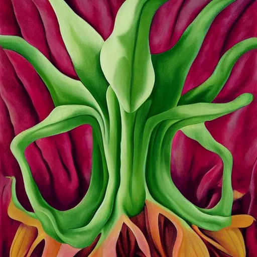 Prompt: Corpse Flower painting by Georgia O'Keeffe