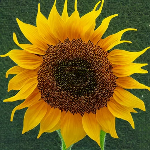 Prompt: sunflower made out of glass